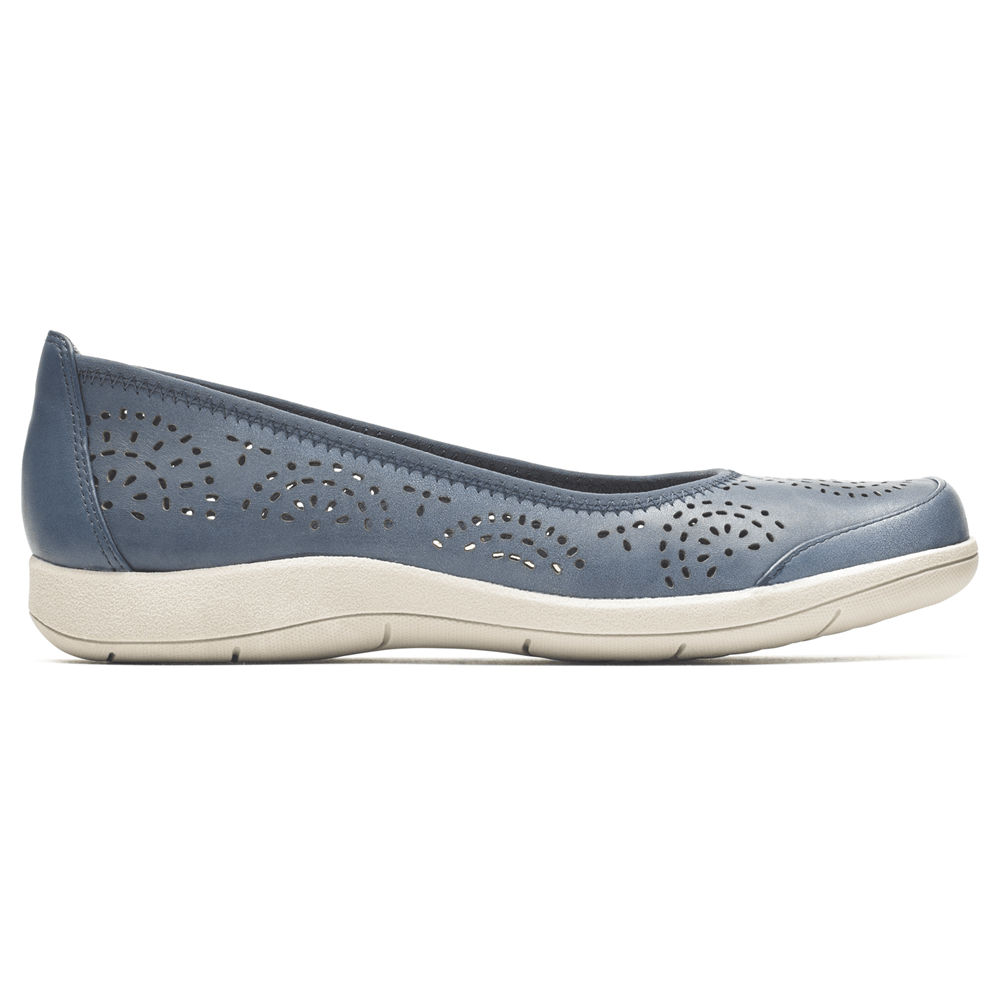 Rockport Slip-On For Womens Blue - Daisey Ballet - OR6420871